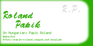 roland papik business card